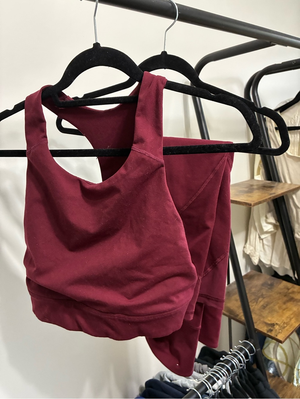 Old Navy Wine Racerback Sports Bra and pants
